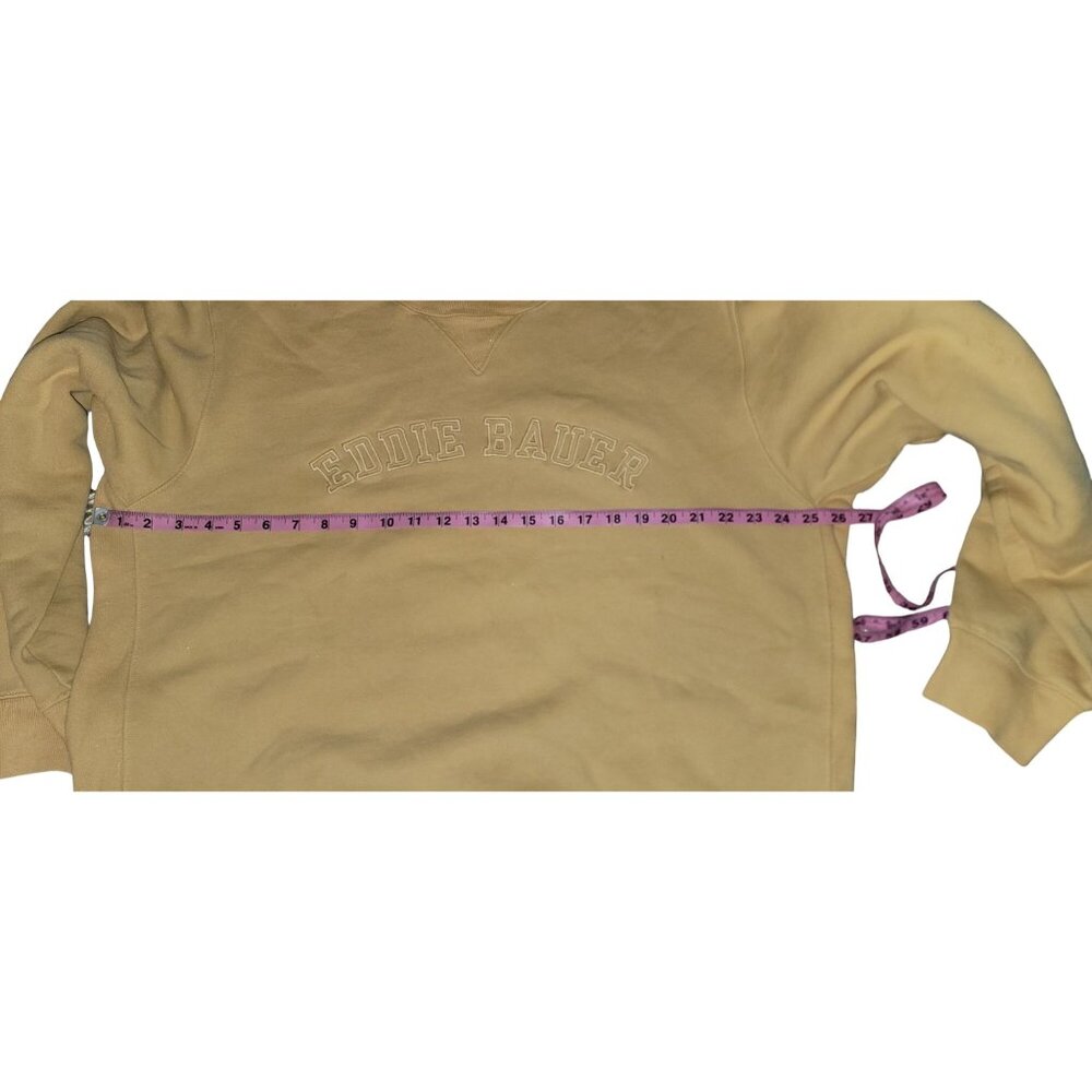 Eddie Bauer Embroidered Logo Fleece Sweatshirt Men’s XL Tan Pullover - Picture 8 of 10